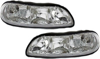 Set Of 2 Front Headlight Composite Assembly Right Passenger & Left Driver Side Direct Replacement Compatible With 2004-2005 Chevrolet Classic / 1997-2003 Malibu GM2502154 GM2503154