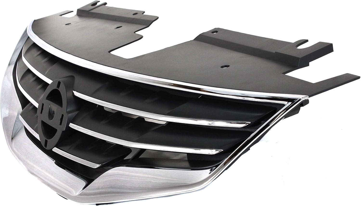 Front Grille Chrome Shell & Primed Insert Direct Replacement Compatible With 2010-2012 Nissan Altima NI1200236 62070ZX00A
