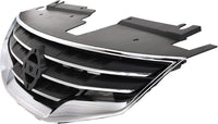 Front Grille Chrome Shell & Primed Insert Direct Replacement Compatible With 2010-2012 Nissan Altima NI1200236 62070ZX00A