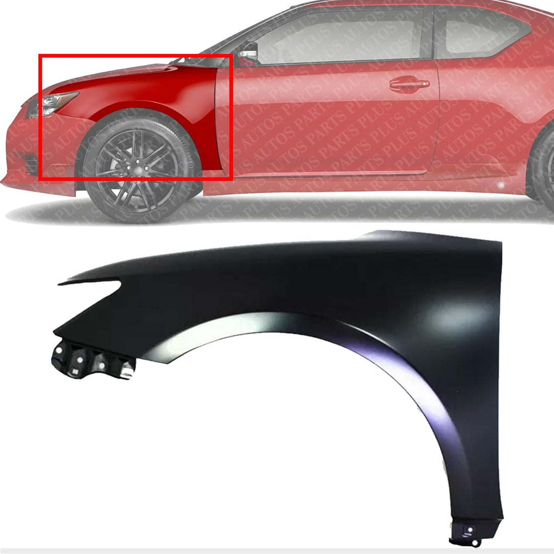 Front Fender Primed Steel Left Driver Side Direct Replacement Compatible With 2011-2016 Scion tC SC1240105 5380221140