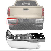 Rear Bumper End Cap Chrome Steel Left Driver Side Direct Replacement Compatible With 2014-2021 Toyota Tundra TO1104123 521520C030