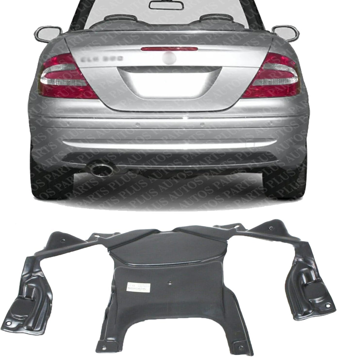 Rear Engine Splash Shield Under Cover Plastic Direct Replacement Compatible with 2003-2006 Mercedes Benz CLK-Class MB1228112 2095242830