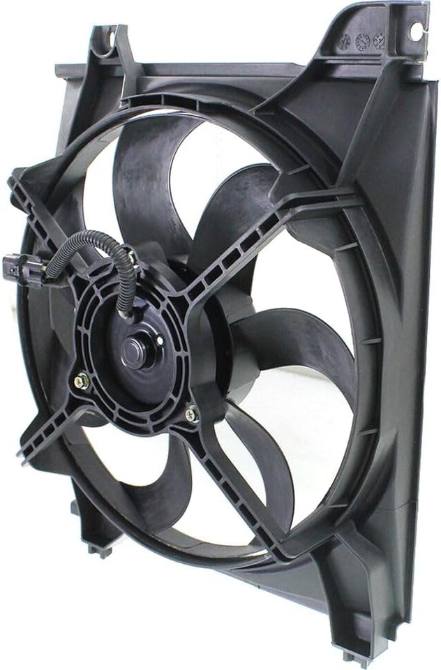 Front Radiator Cooling Fan Left Driver Side Direct Replacement Compatible With 2007-2011 Kia Rio / Rio5 KI3115132 253801G101
