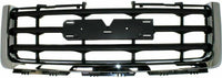 Front Bumper Steel + Grille Chrome Shell With Primed Insert + Lower Valance Air Deflector Textured Direct Replacement Compatible With GMC Sierra 1500 2007-2013 GM1015100 GM1002833