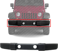 Front Bumper Cover Textured With Fog Light & Tow Hook Holes Direct Replacement Compatible With 2007-2018 Jeep Wrangler CH1000900 1FN67RXFAA