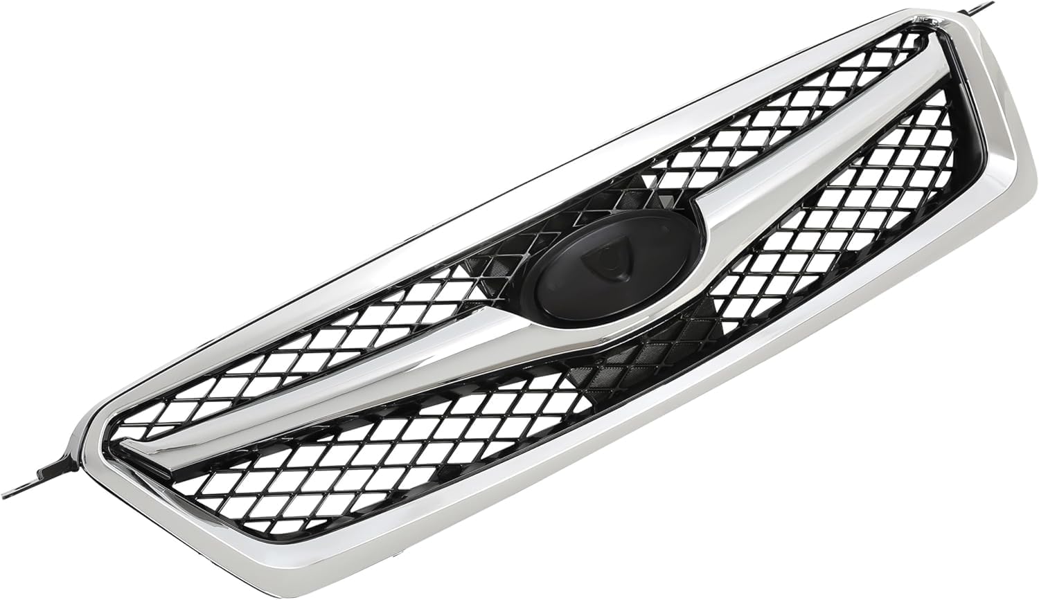 Front Grille Chrome Shell With Black Insert Plastic Direct Replacement Compatible With 2010-2012 Subaru Legacy SU1200142 91121AJ03B