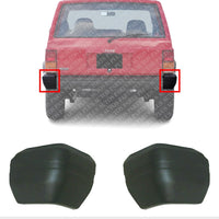 Set Of 2 Rear Bumper End Cap Textured Left Driver & Right Passenger Side Direct Replacement Compatible With 1984-1990 Jeep Wagoneer / 1984-1996 Cherokee CH1105137 CH1104136 55029244