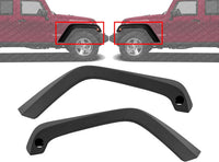 Set Of 2 Front Fender Flare Textured Left Driver & Right Passenger Side Direct Replacement Compatible With 2007-2018 Jeep Wrangler CH1269119 CH1268119 5KF08RXFAH 5KF16RXFAE 5KF09RXF