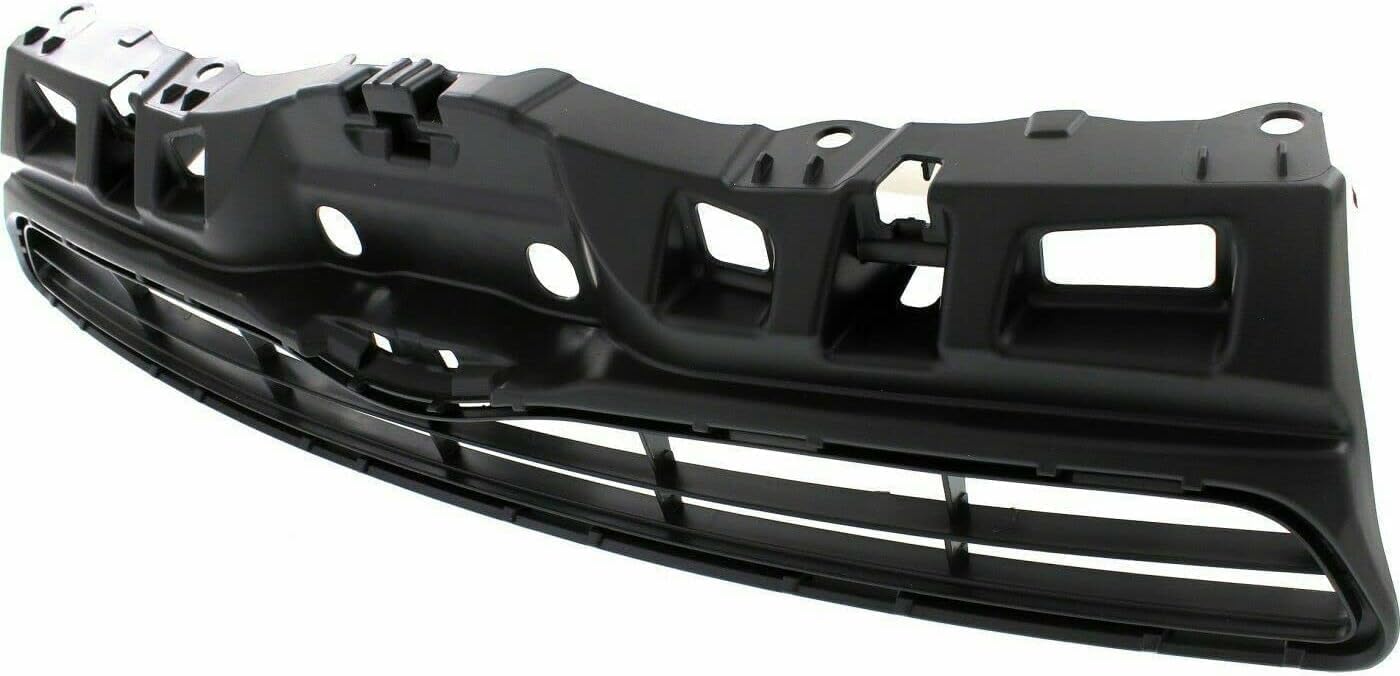 Front Bumper Cover Primed Plastic + Upper & Lower Grille Direct Replacement Compatible With 2012-2014 Toyota Prius C