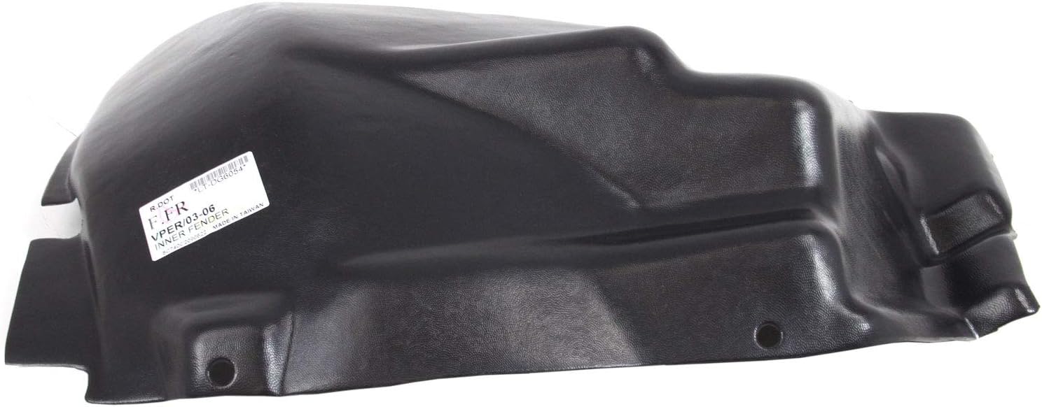 Front Section Fender Liner Left Driver Side Direct Replacement Compatible With 2003-2010 Dodge Viper CH1248148 4865725AB
