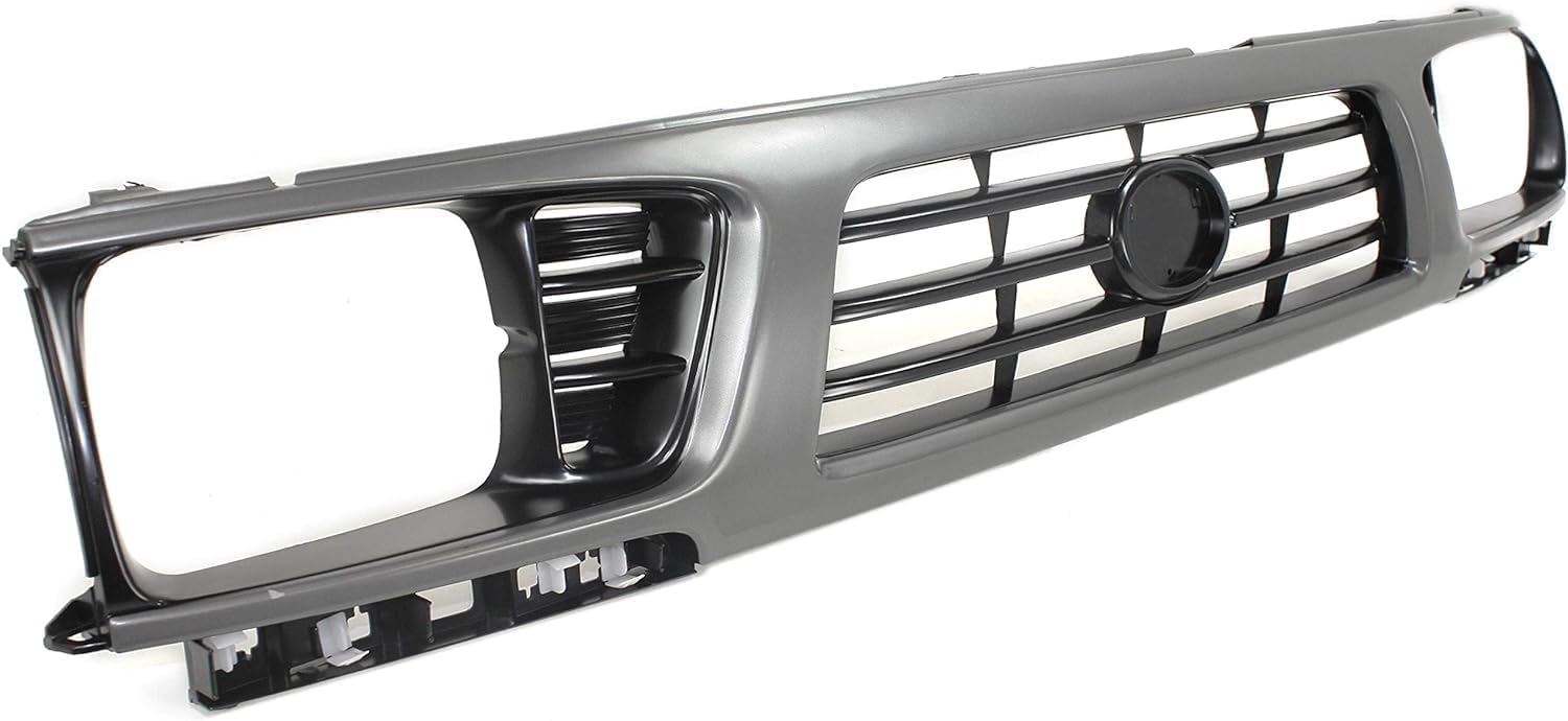 Front Grille Gray Shell With Painted Black Insert Plastic Direct Replacement Compatible With 1995-1997 Toyota Tacoma TO1200198 5310035310