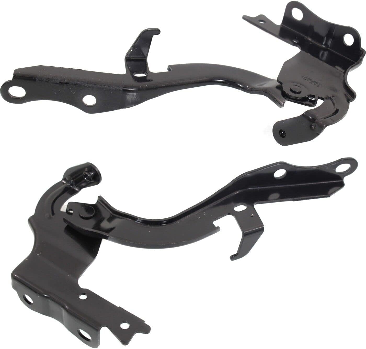 Set Of 2 Front Hood Hinge Steel Left Driver & Right Passenger Side Direct Replacement Compatible With 2016-2022 Lexus RX350 / RX350L / RX450h LX1236141 LX1236140 534100E180 534200E180