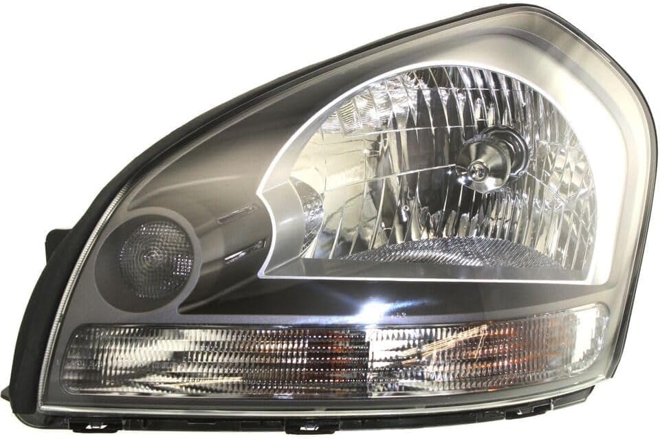 Set Of 2 Head Light Assembly With Clear Turn Signal Light Left Driver & Right Passenger Side Direct Replacement Compatible With 2005-2009 Hyundai Tucson HY2502133 HY2503133 921012E050