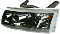 Front Head Lights + Side Marker Lamps Left Driver & Right Passenger Side Direct Replacement Compatible With 2000-2004 Saturn Vue GM2502228 GM2503228 GM2550188 GM2551188 22702945