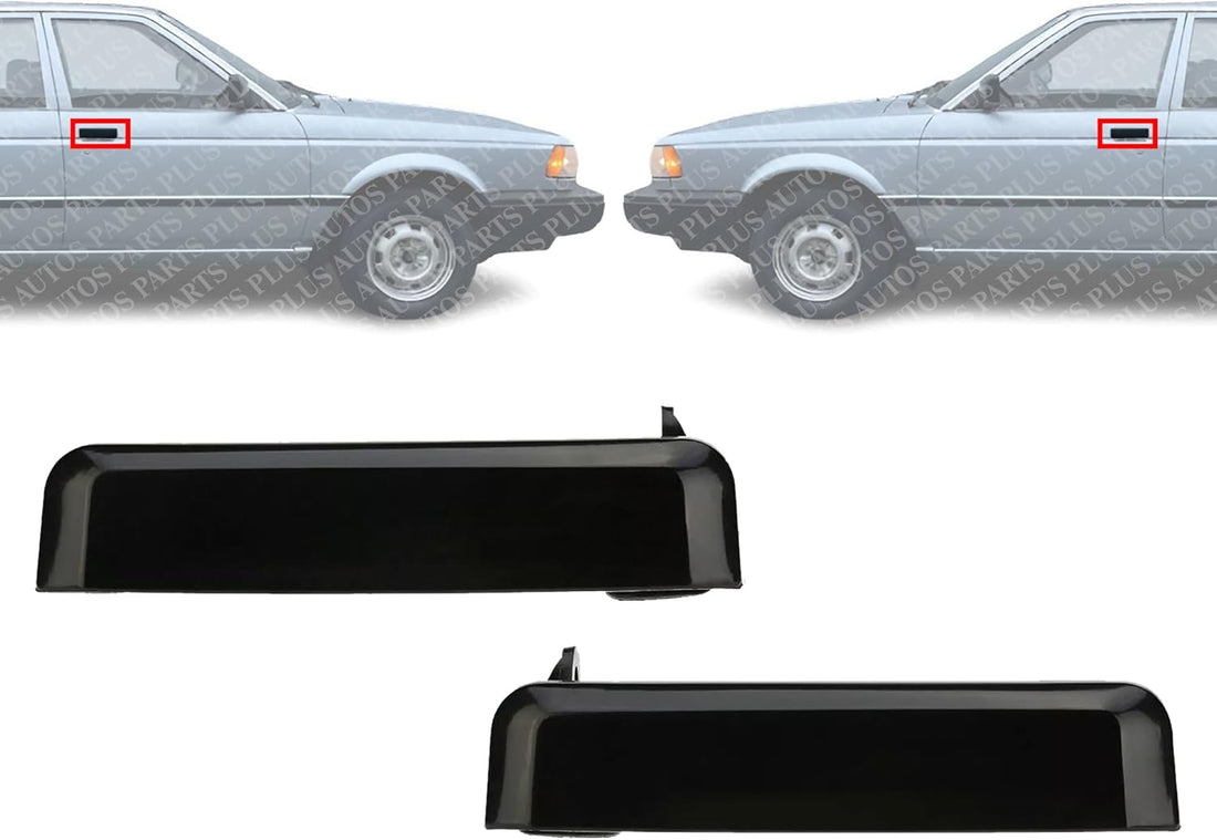 Front Exterior Door Handle Textured Left Driver & Right Passenger Side Direct Replacement Compatible with 1986-1997 Nissan Pickup NI1310102 NI1311102 8060601A10 8060701A10