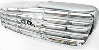Front Grille Chrome Shell & Insert Plastic Direct Replacement Compatible With 1998-2011 Ford Crown Victoria 6W7Z8200BA-PFM