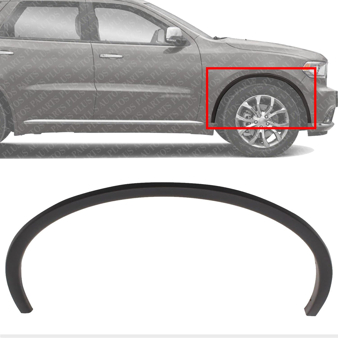 Front Fender Flare Textured Right Passenger Side Direct Replacement Compatible With 2011-2022 Dodge Durango CH1291112 57010620AE 57010620AD