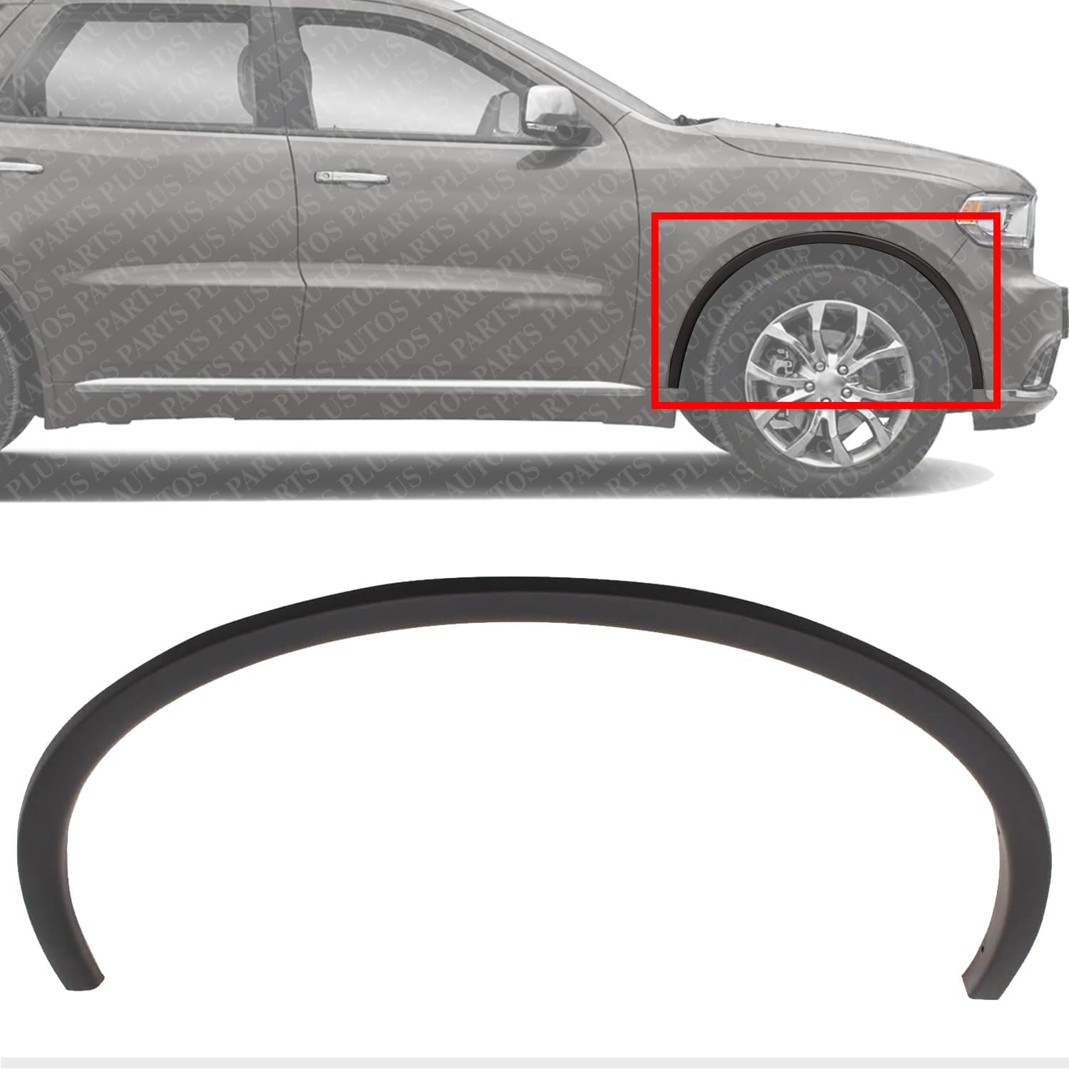 Front Fender Flare Textured Right Passenger Side Direct Replacement Compatible With 2011-2022 Dodge Durango CH1291112 57010620AE 57010620AD