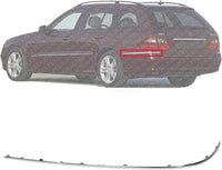 Rear Bumper Outer Impact Strip Molding Chrome Left Driver Side Direct Replacement Compatible with 2003-2006 Mercedes Benz E-Class 21188003129744