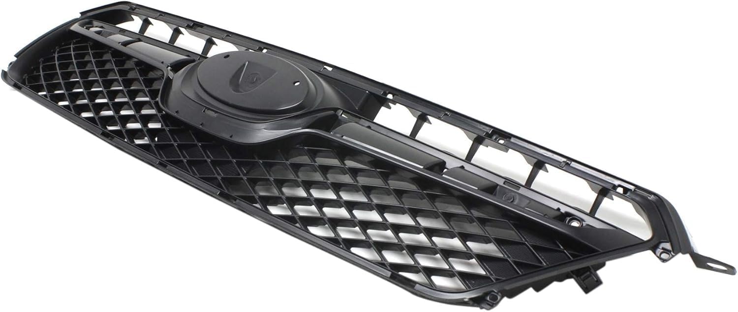 Front Grille Black Shell and Insert + Moldings Center & Surround Chrome Plastic Direct Replacement Compatible With Subaru XV Crosstrek 2013-2015 SU1200151 SU1210100 SU1202100