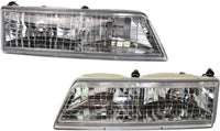 Set Of 2 Front Headlight Assembly Right Passenger & Left Driver Side Direct Replacement Compatible With 1995-1997 Mercury Grand Marquis FO2502148 FO2503148 F5MY13008B F5MY13008A