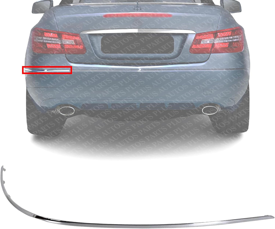 Rear Bumper Trim Chrome Left Driver Side Direct Replacement Compatible With 2010-2013 Mercedes Benz E-Class MB1158110 2128852121