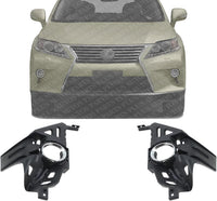 Set Of 2 Front Fog Light Bracket Plastic Left Driver & Right Passenger Side Direct Replacement Compatible With 2013-2015 Lexus RX350 / RX450h LX2603108 LX2602108