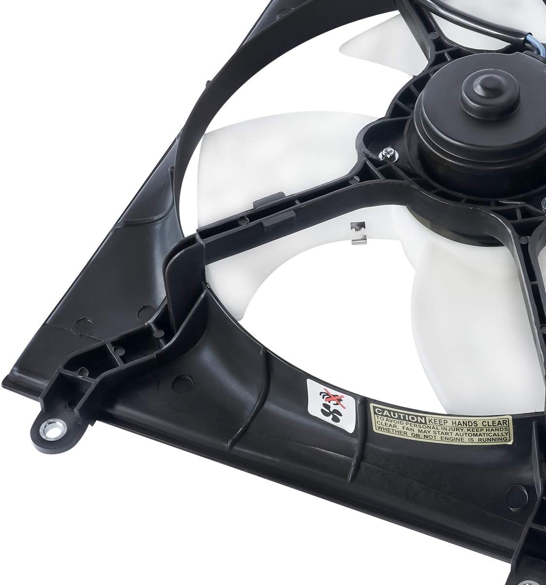 Front Radiator Cooling Fan & Motor Assembly Right passenger Side Direct Replacement Compatible With 1997-2001 Honda CR-V HO3115106 19015P3F004-PFM
