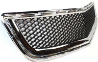 Front Bumper Grille Chrome Shell With Painted Black Insert Direct Replacement Compatible With 2009-2012 Chevrolet Traverse GM1036120 20756061