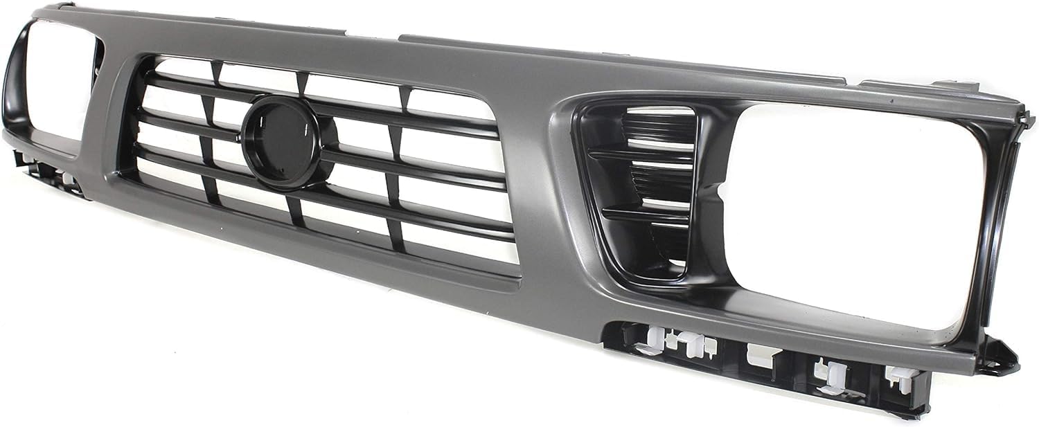 Front Grille Gray Shell With Painted Black Insert Plastic Direct Replacement Compatible With 1995-1997 Toyota Tacoma TO1200198 5310035310