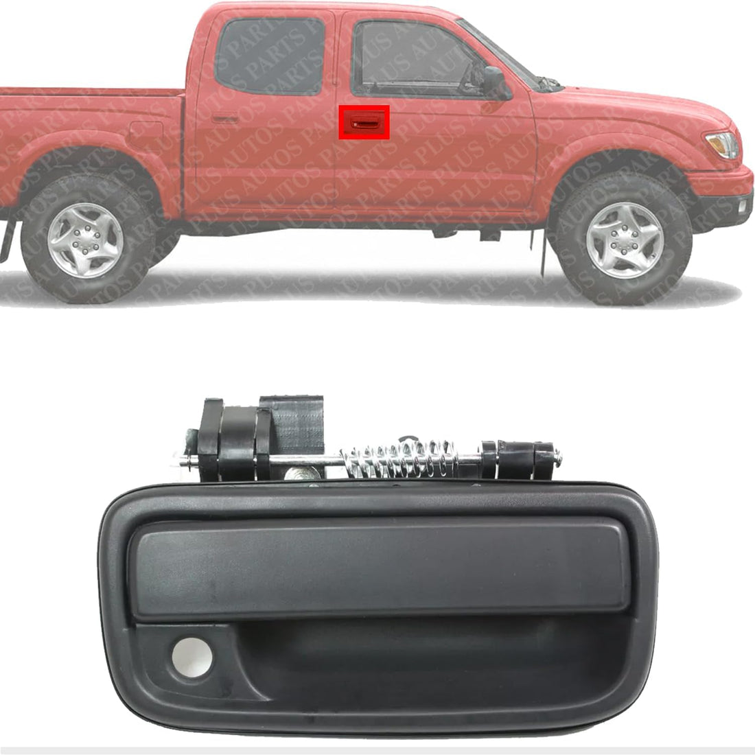 Front Exterior Door Handle Textured Right Passenger Side Direct Replacement Compatible with 1995-2004 Toyota Tacoma TO1311117 6921035020