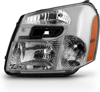 Front Head Light Assembly Left Driver Side Direct Replacement Compatible With 2005-2009 Chevrolet Equinox GM2502254 15888058