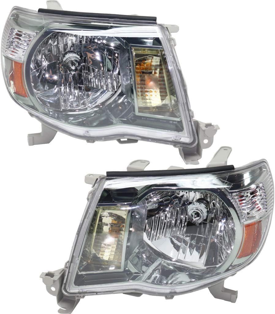 Set Of 2 Front Head Light Assembly Left Driver & Right Passenger Side Direct Replacement Compatible With 2005-2011 Toyota Tacoma TO2502181 TO2503181 8115004173 8111004173