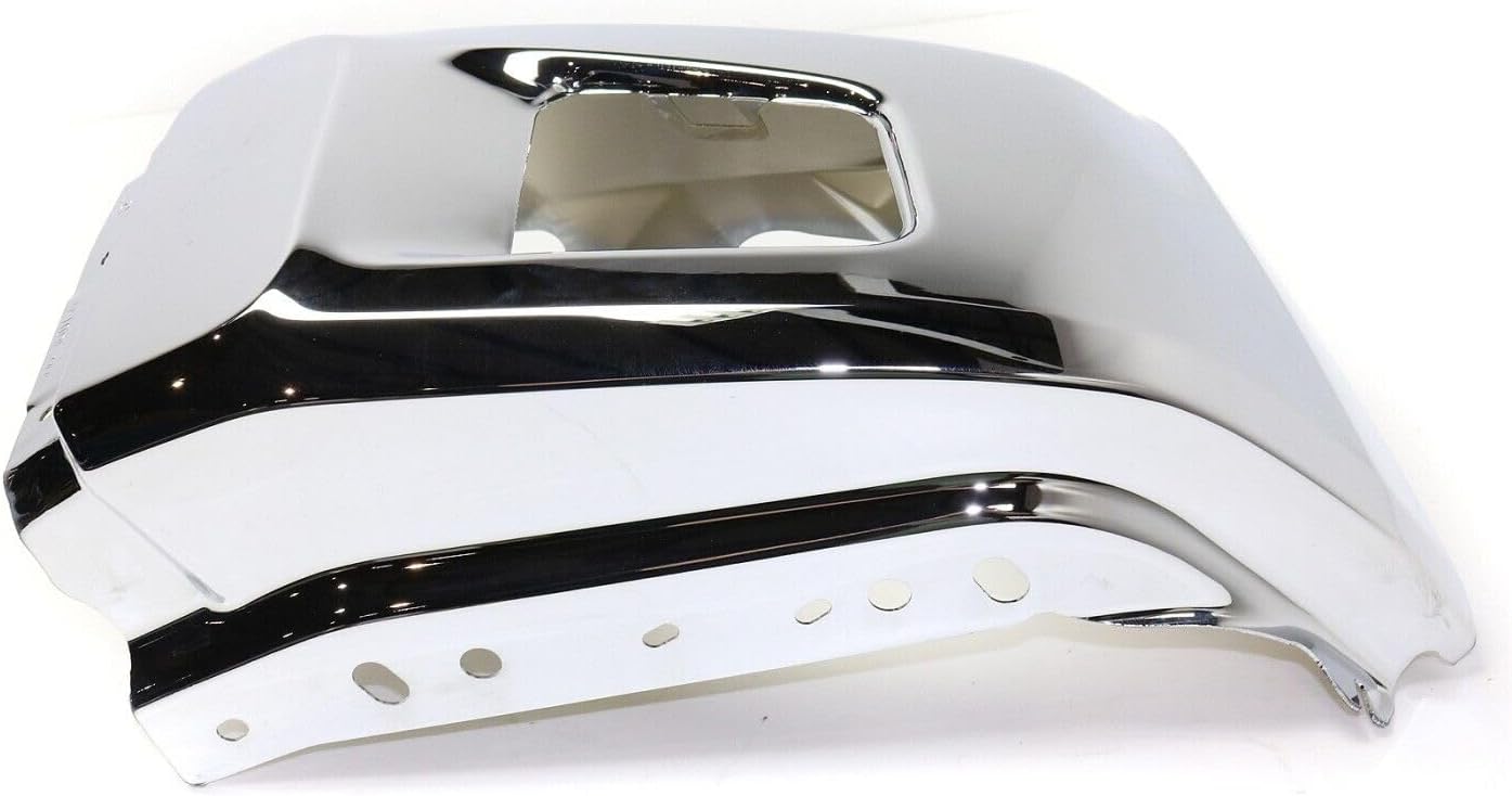 AUTOS PARTS PLUS Front Bumper End Cap Chrome Steel Right Passenger Side Direct Replacement Compatible With 2014-2021 Toyota Tundra TO1005184 521120C040