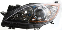 Set Of 2 Front Head Light Assembly Plastic Lens And Housing Left Driver & Right Passenger Side Direct Replacement Compatible With 2010-2013 Mazda 3 MA2518130 MA2519130