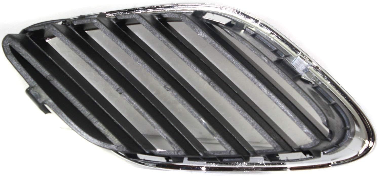 AUTOS PARTS PLUS Set Of 3 Front Center Grille + Left Driver & Right Passenger Side Chrome Shell & Black Insert Direct Replacement Compatible With 2003-2007 Saab 9-3 SB1200103 SB1200104 SB1200102