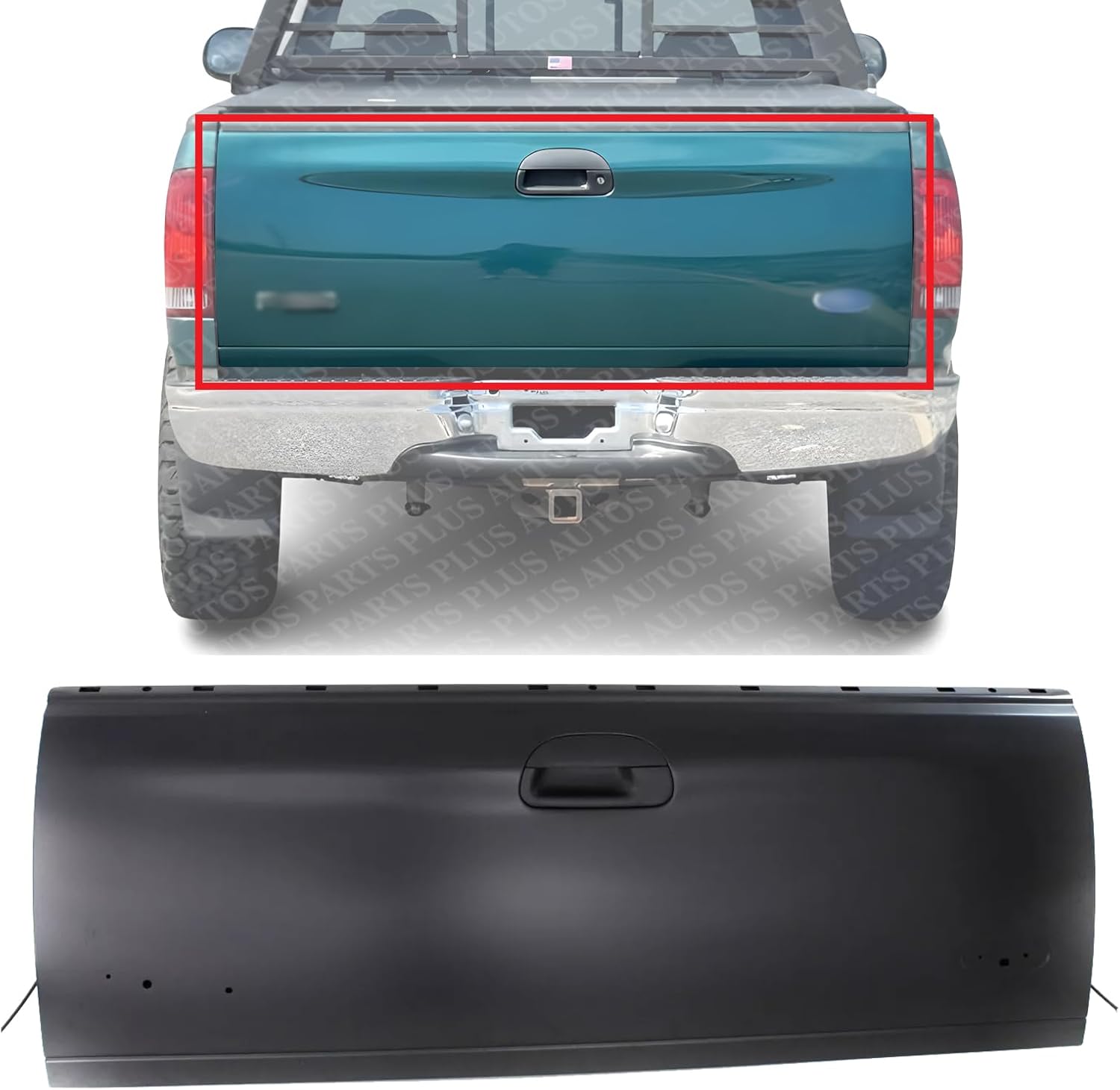 Tailgate Assembly Styleside Non Locking Direct Replacement Compatible with 1997-2007 Ford F-Series FO1900121