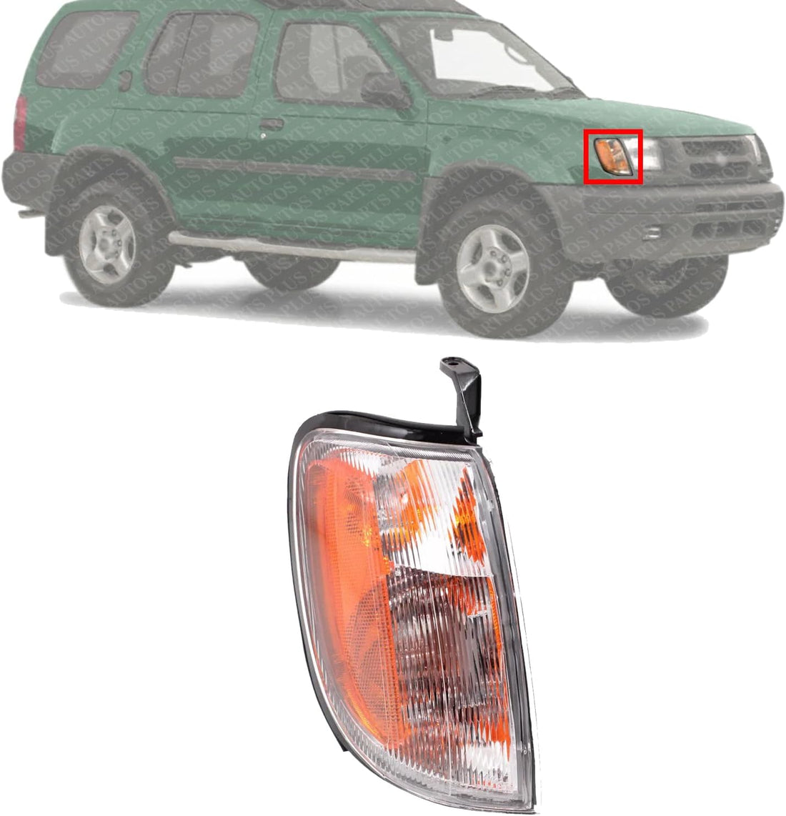Front Corner Light Assembly Right Passenger Side Direct Replacement Compatible With 1998-2000 Nissan Frontier / 2000-2001 Xterra NI2521124 261207Z425