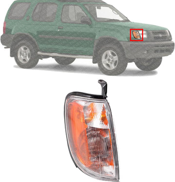 Front Corner Light Assembly Right Passenger Side Direct Replacement Compatible With 1998-2000 Nissan Frontier / 2000-2001 Xterra NI2521124 261207Z425