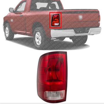 Tail Light Assembly Left Driver Side Direct Replacement Compatible With 2009-2018 Dodge Ram 1500/2010-2018 2500 3500 55277415AF-PFM
