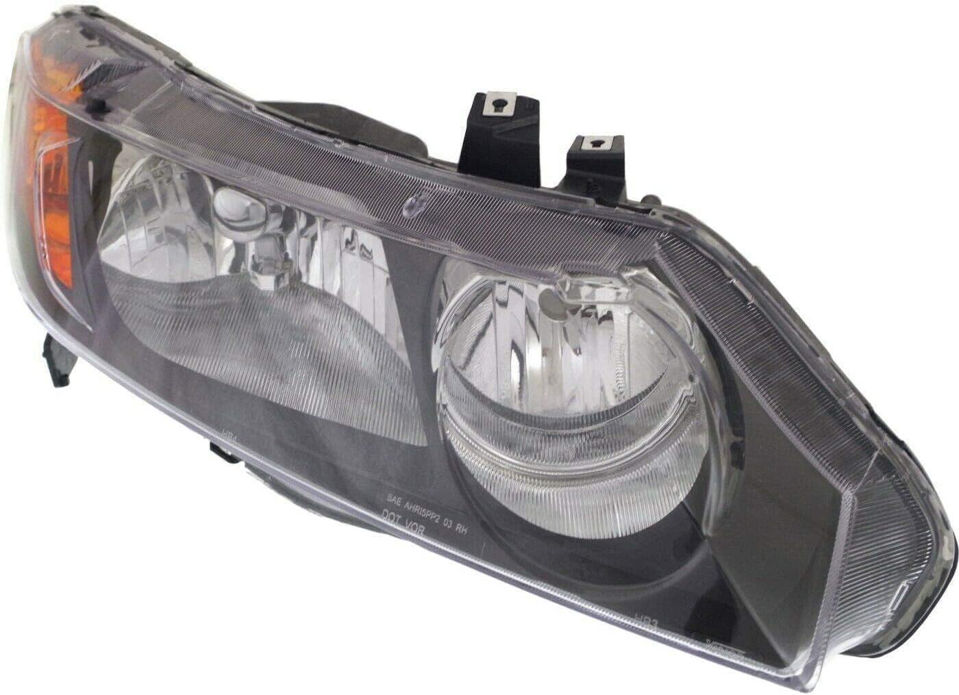 Set Of 2 Front Headlight Lens And Housing Right Passenger & Left Driver Side Direct Replacement Compatible With 2006-2008 Honda Civic HO2502125 HO2503125 33101SNAA02 33151SNAA02