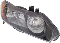 Set Of 2 Front Headlight Lens And Housing Right Passenger & Left Driver Side Direct Replacement Compatible With 2006-2008 Honda Civic HO2502125 HO2503125 33101SNAA02 33151SNAA02