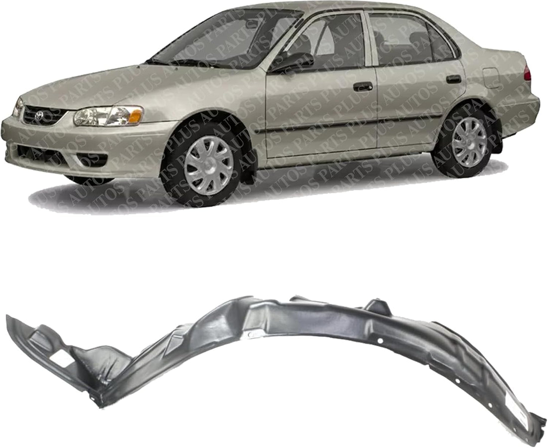 Front Fender Liner Left Driver Side Direct Replacement Compatible With 1998-2000 Toyota Corolla TO1246103 5387602030