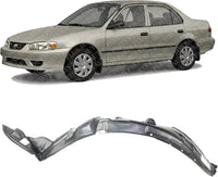 Front Fender Liner Left Driver Side Direct Replacement Compatible With 1998-2000 Toyota Corolla TO1246103 5387602030