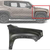 Front Fender Primed Steel Right Passenger Side Direct Replacement Compatible With 2015-2023 Jeep Renegade CH1241284 68307086AA
