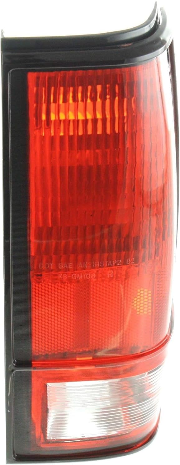 Set Of 2 Tail Light Lens And Housing Without Trim Right Passenger & Left Driver Side Direct Replacement Compatible With 1982-1993 Chevrolet S10 Pickup / 1982-1990 GMC S15 GM2801106