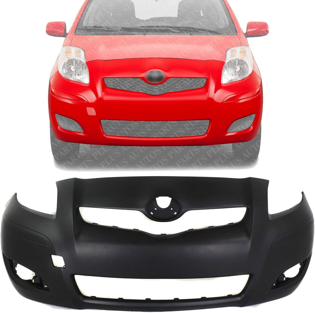 Front Bumper Cover Primed Direct Replacement Compatible With 2009-2011 Toyota Yaris TO1000352 5211952961