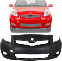 Front Bumper Cover Primed Direct Replacement Compatible With 2009-2011 Toyota Yaris TO1000352 5211952961