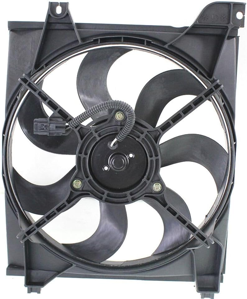 Front Radiator Cooling Fan Left Driver Side Direct Replacement Compatible With 2007-2011 Kia Rio / Rio5 KI3115132 253801G101