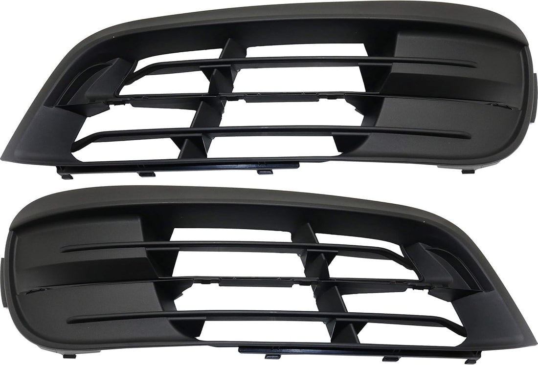 Set Of 2 Front Fog Light Cover Textured Right Passenger And Left Driver Side Direct Replacement Compatible With 2014-2016 BMW 5-Series BM1038165 BM1039165 51117331728 51117331727